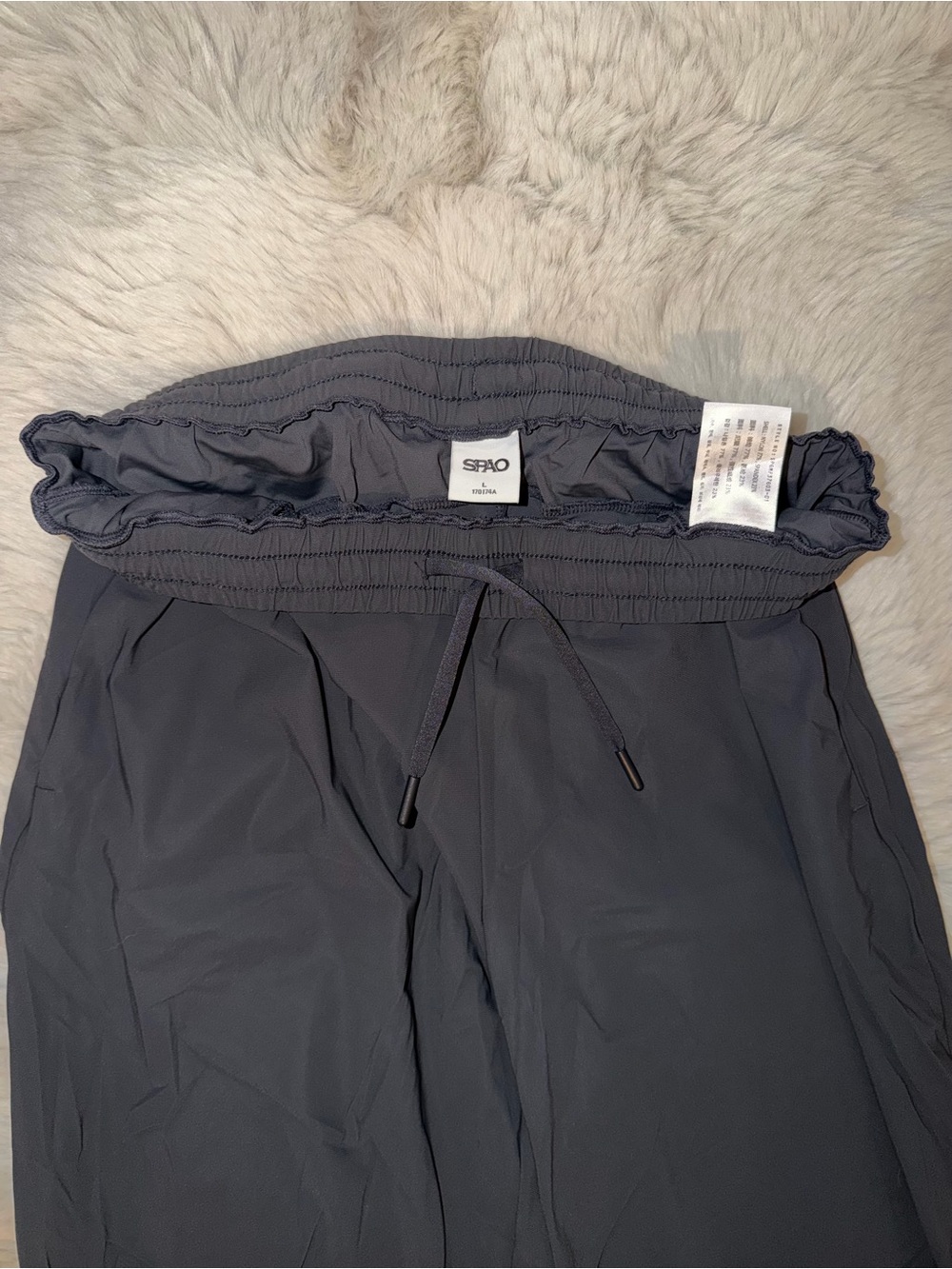 Women's Charcoal Gray Drawstring Track Pants